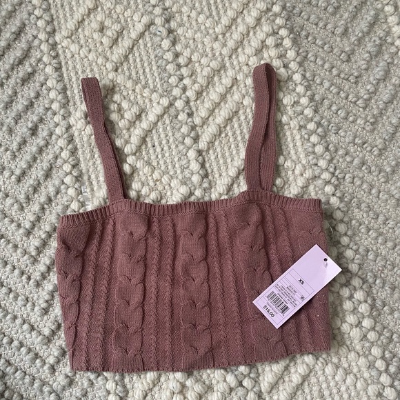 Knit crop tank top - Picture 1 of 3
